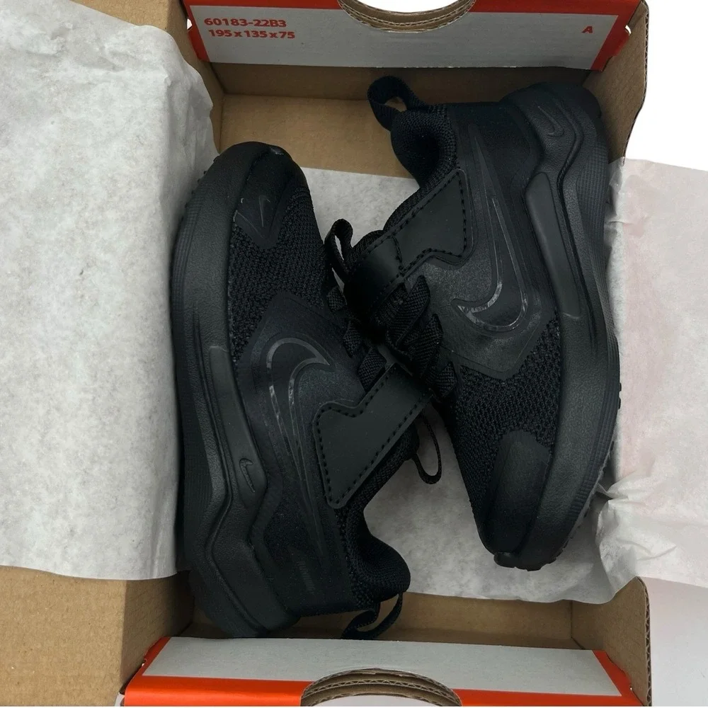 Nike Cosmic Runner Toddler Boys Athletic Slip-on Shoes Size 6 Black Sneakers